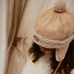 Шапка-ушанка Mrs. Ertha "Peanut", ореховая